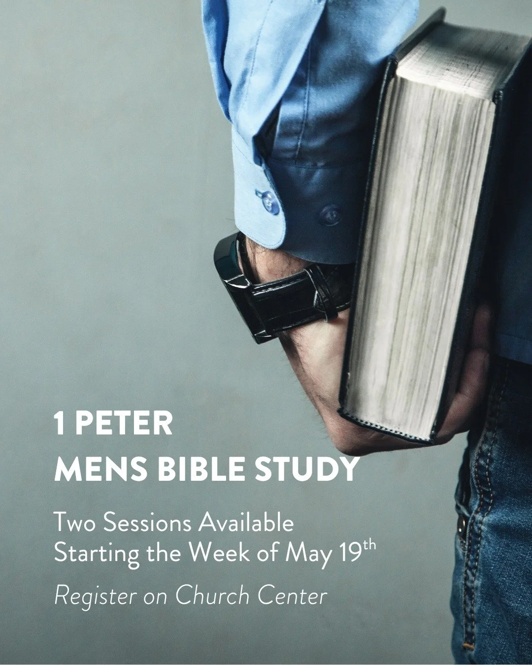 Mens Bible Study is starting up in just a few weeks and there are still spots available. Head over to Church Center or scbc.do/events and register to join us for a 4-week study on 1 Peter starting the week of May 19th.

#soundcitybiblechurch #soundci