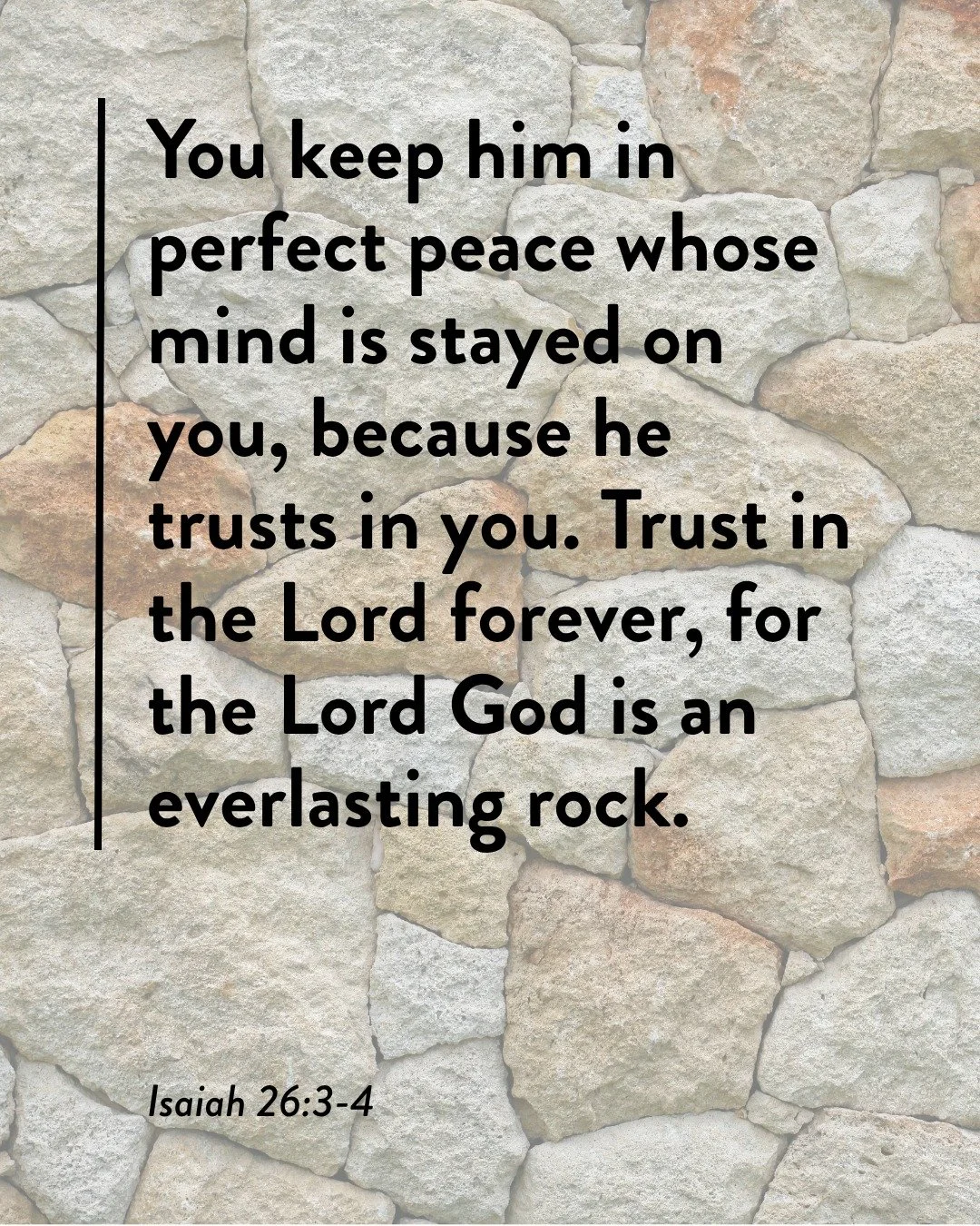 We live in a world filled with uncertainty. Questions arise, circumstances change, and our understanding often feels limited. Yet God remains steadfast. He is the everlasting rock whose character never changes and whose promises never fail. Let's pla