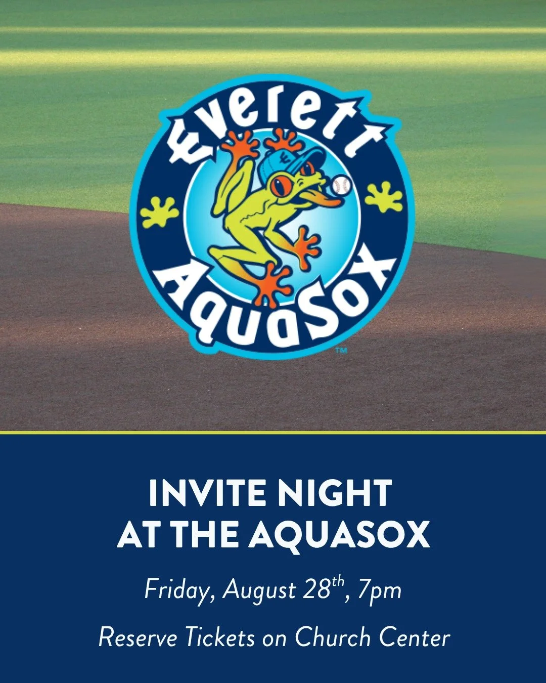 Join us as we end the summer with a night of fun at the AquaSox. Invite your neighbors, friends or coworkers to come and spend time with us. We're hoping that this event will help us continue to build relational bridges between our church and those w