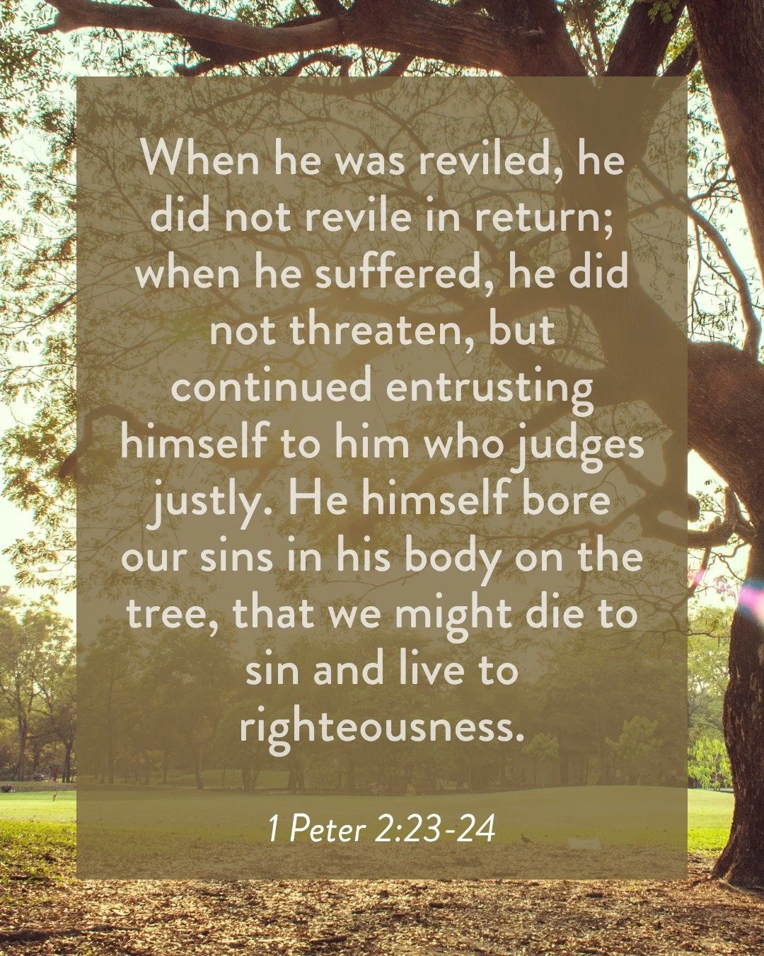 Jesus knows what it is to be wronged. He was mocked, betrayed, beaten, and crucified. Yet he entrusted justice to his Father&mdash;and then bore our own sinful anger and every other sin in his body on the cross. Because Christ took our judgment, thos