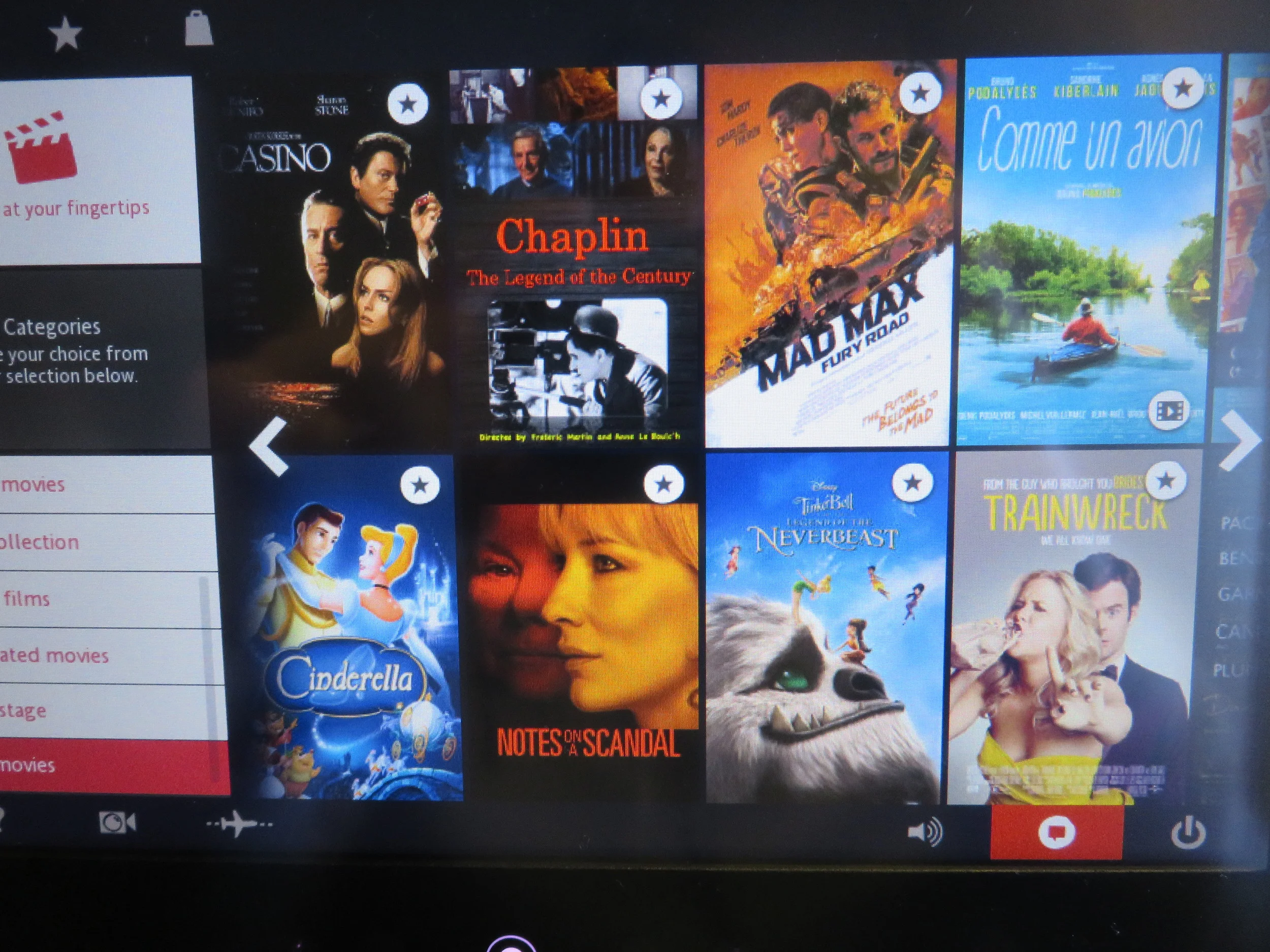 Air France in-flight entertainment