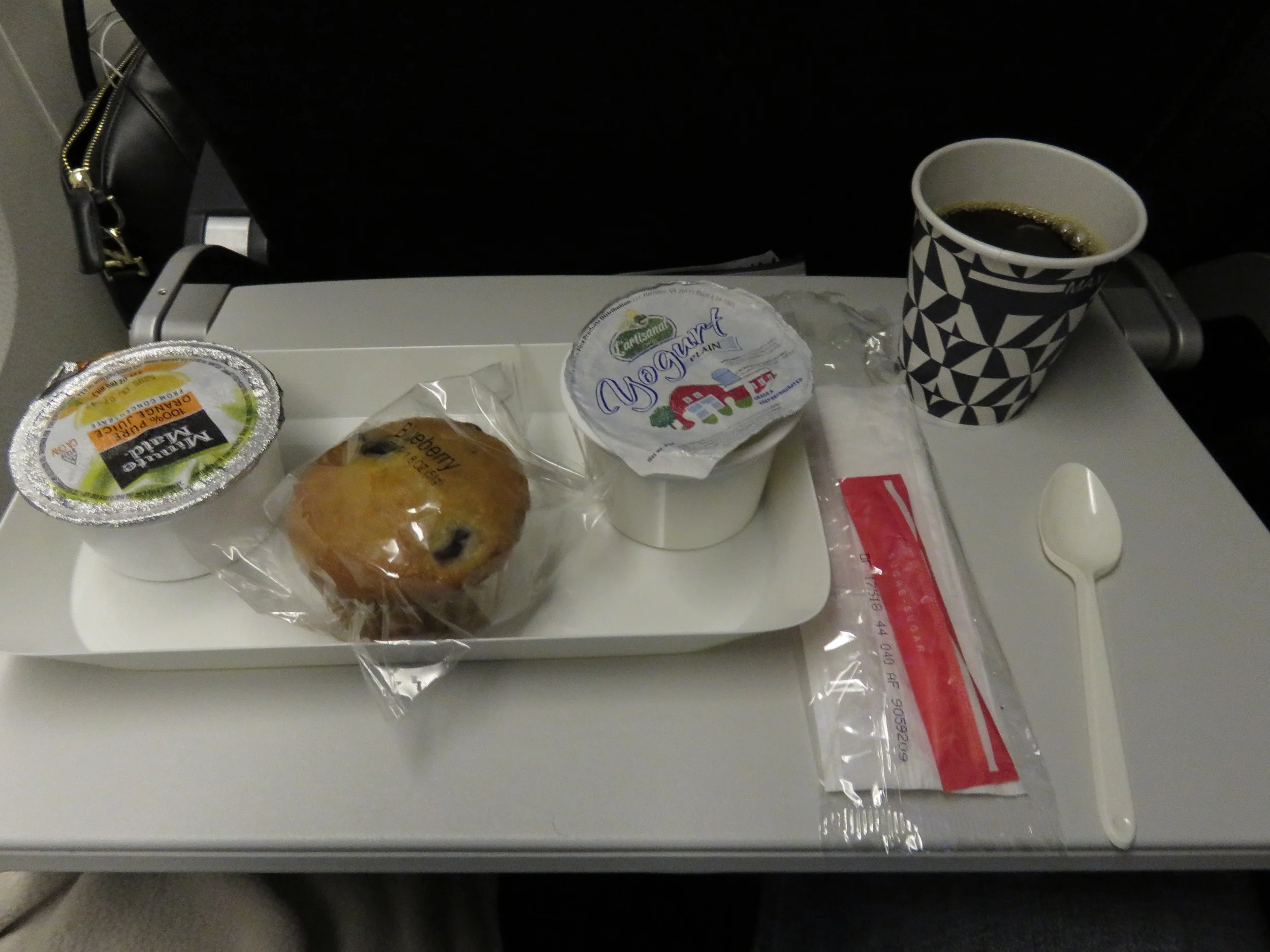 Air France pre-arrival breakfast