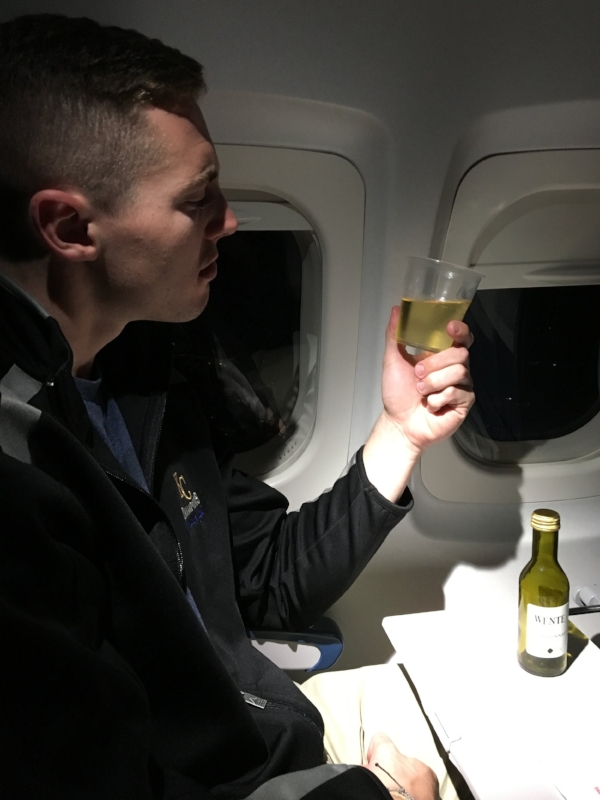 Surveying my lovely glass of wine