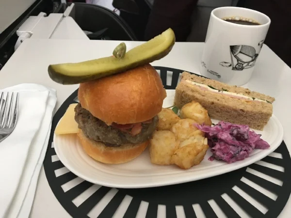 Cheeseburger and sandwich