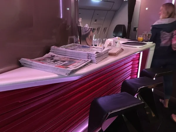 Virgin Atlantic Upper Class bar