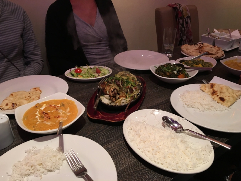 Copious amounts of Indian food