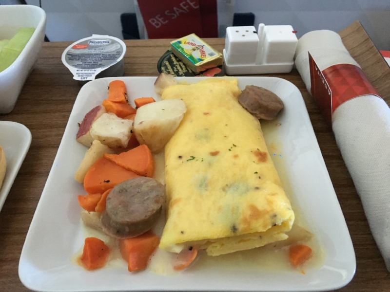 Delta domestic first class breakfast