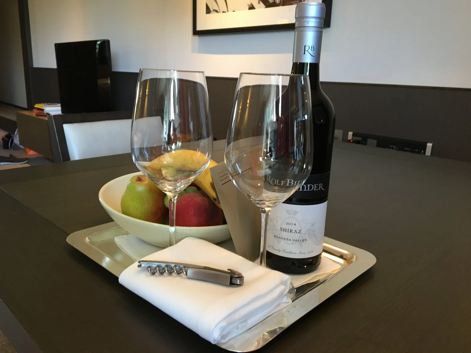 Park Hyatt Sydney welcome ammenity