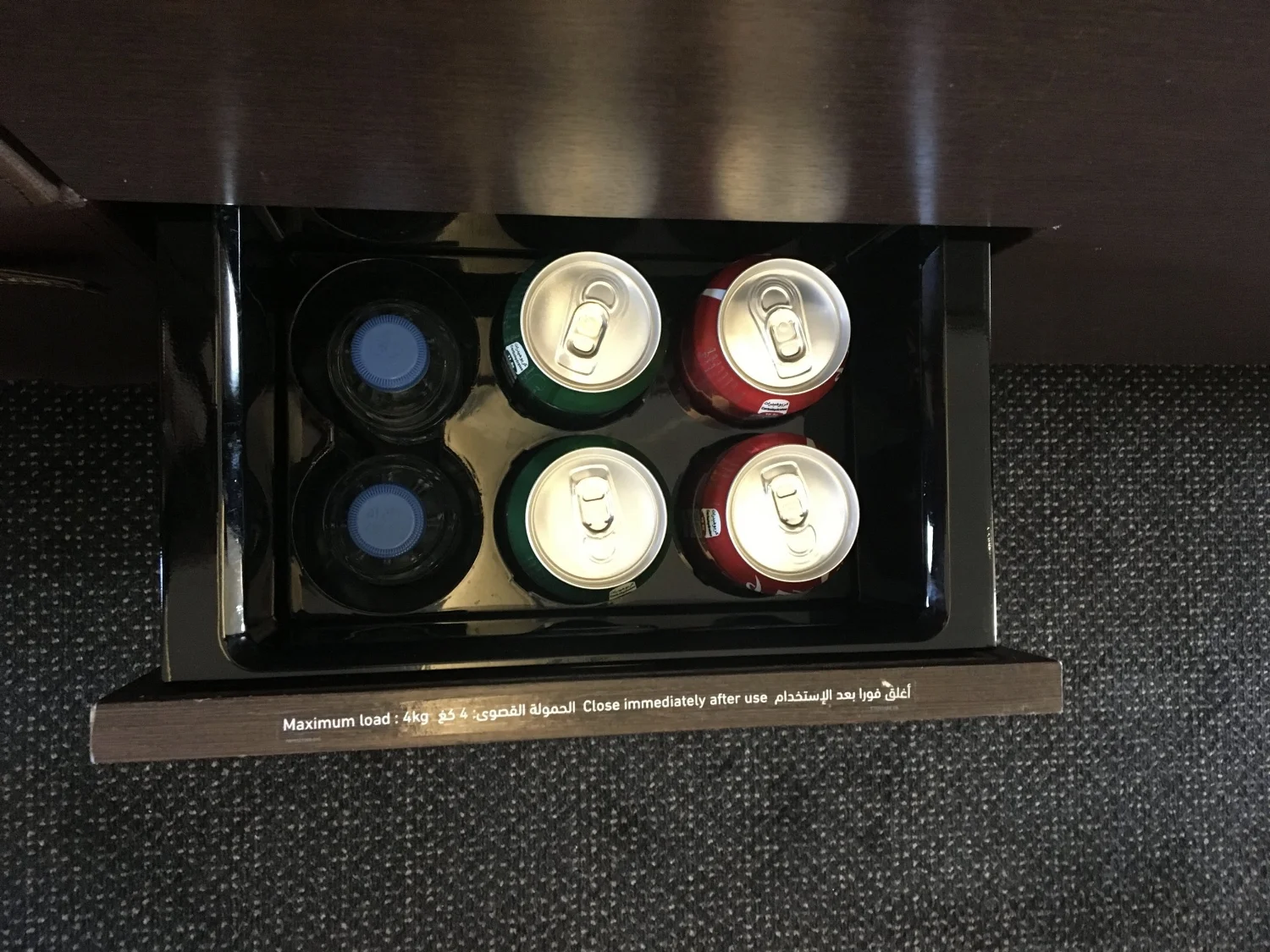 ETIHAD A380 FIRST CLASS APARTMENT MINI BAR