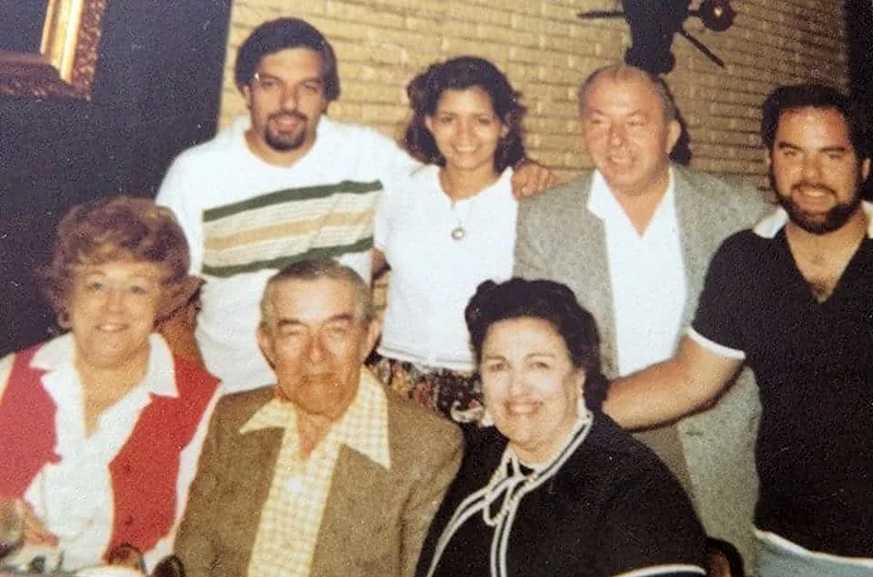 Top Row: Dad, Mom, Don, Sal Bottom Row: Granny, Poppy, Anna