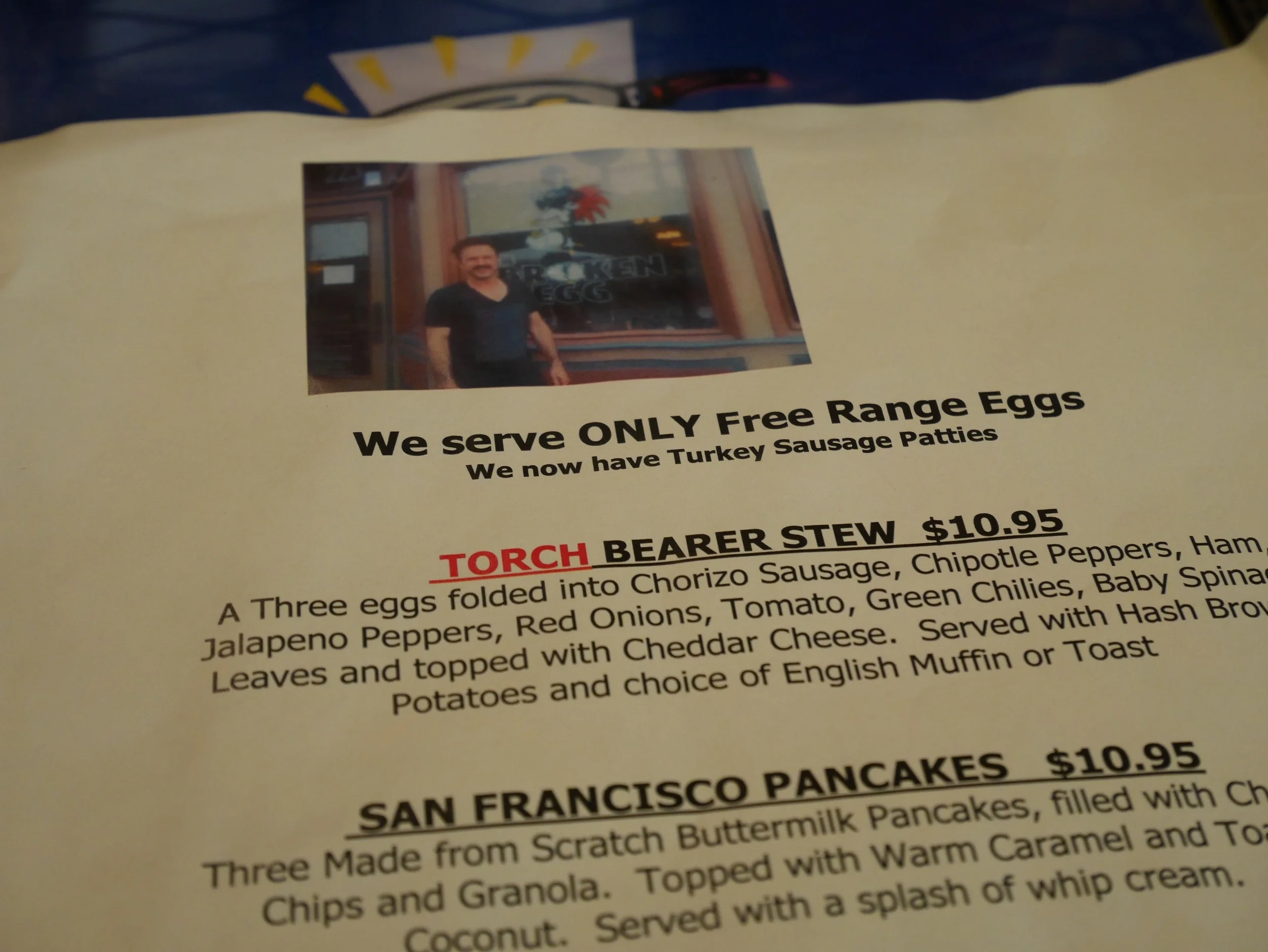 Random photo of David Arquette on The Broken Egg specials menu - get the classic eggs, bacon, english muffin breakfast
