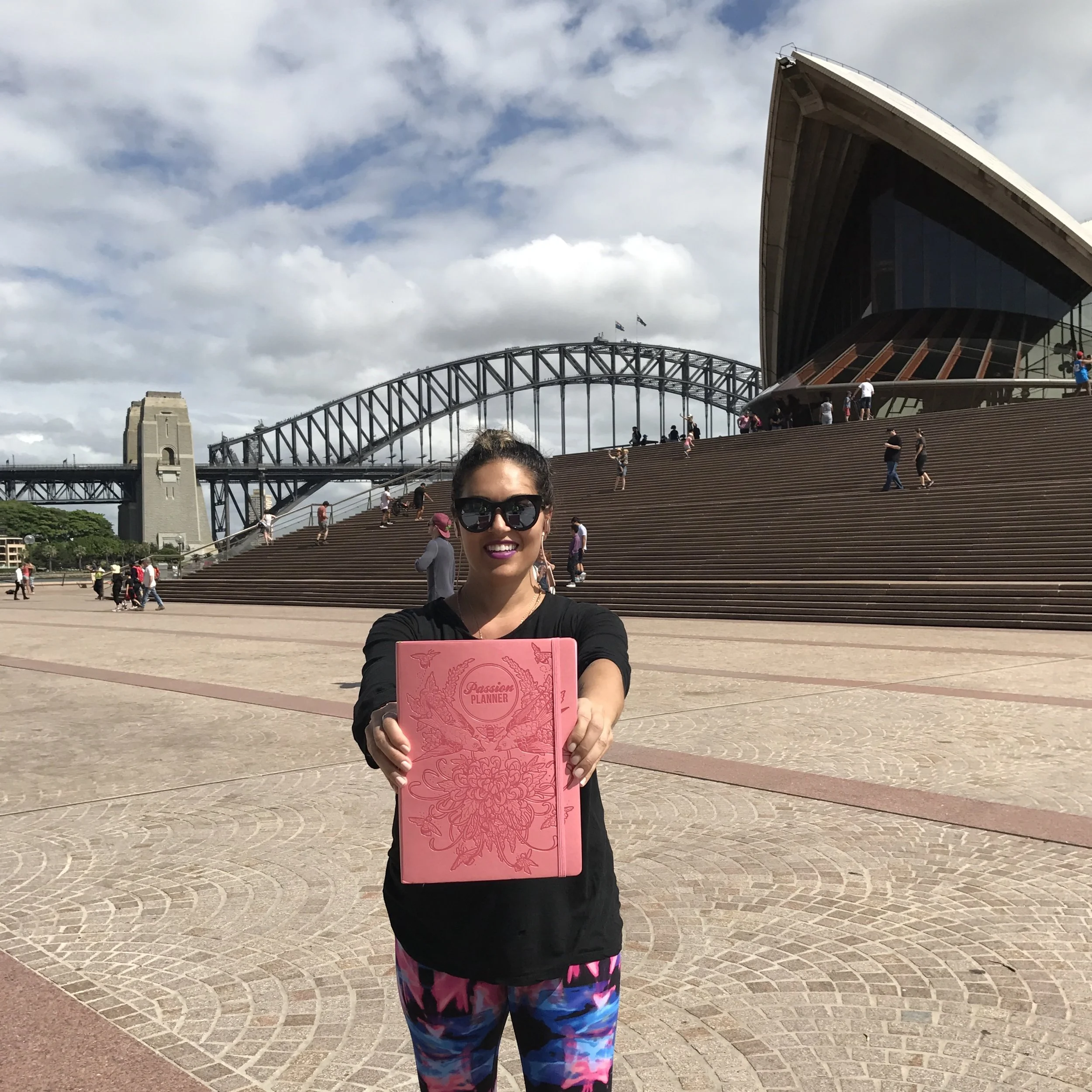 Celebrating my arrival at the infamous Sydney Opera House with my PINK 2017 Passion Planner 