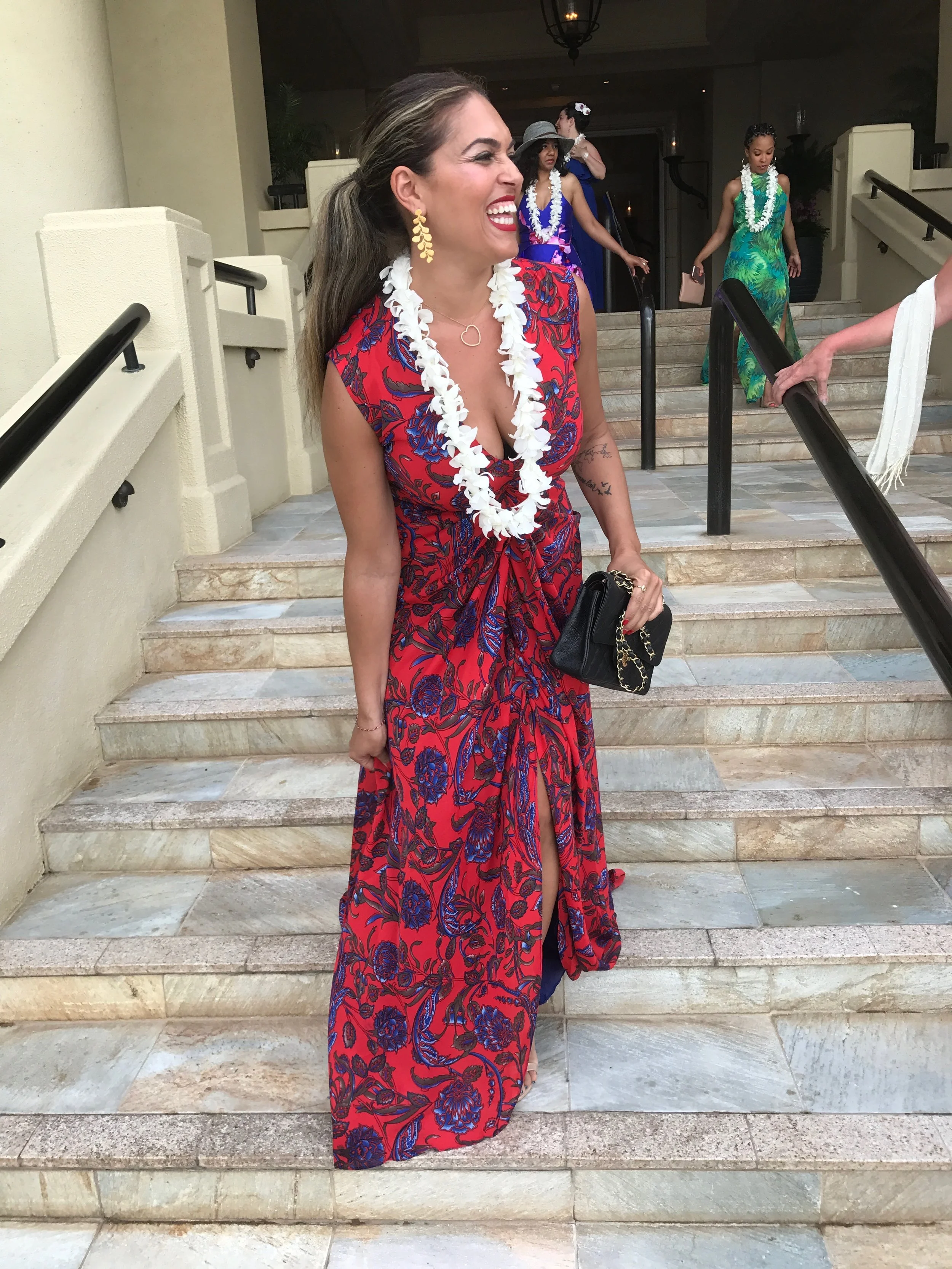 the dress on the wedding day in Maui 