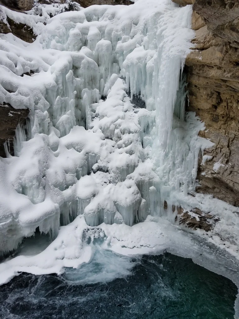 Johnston Canyon winter comparison