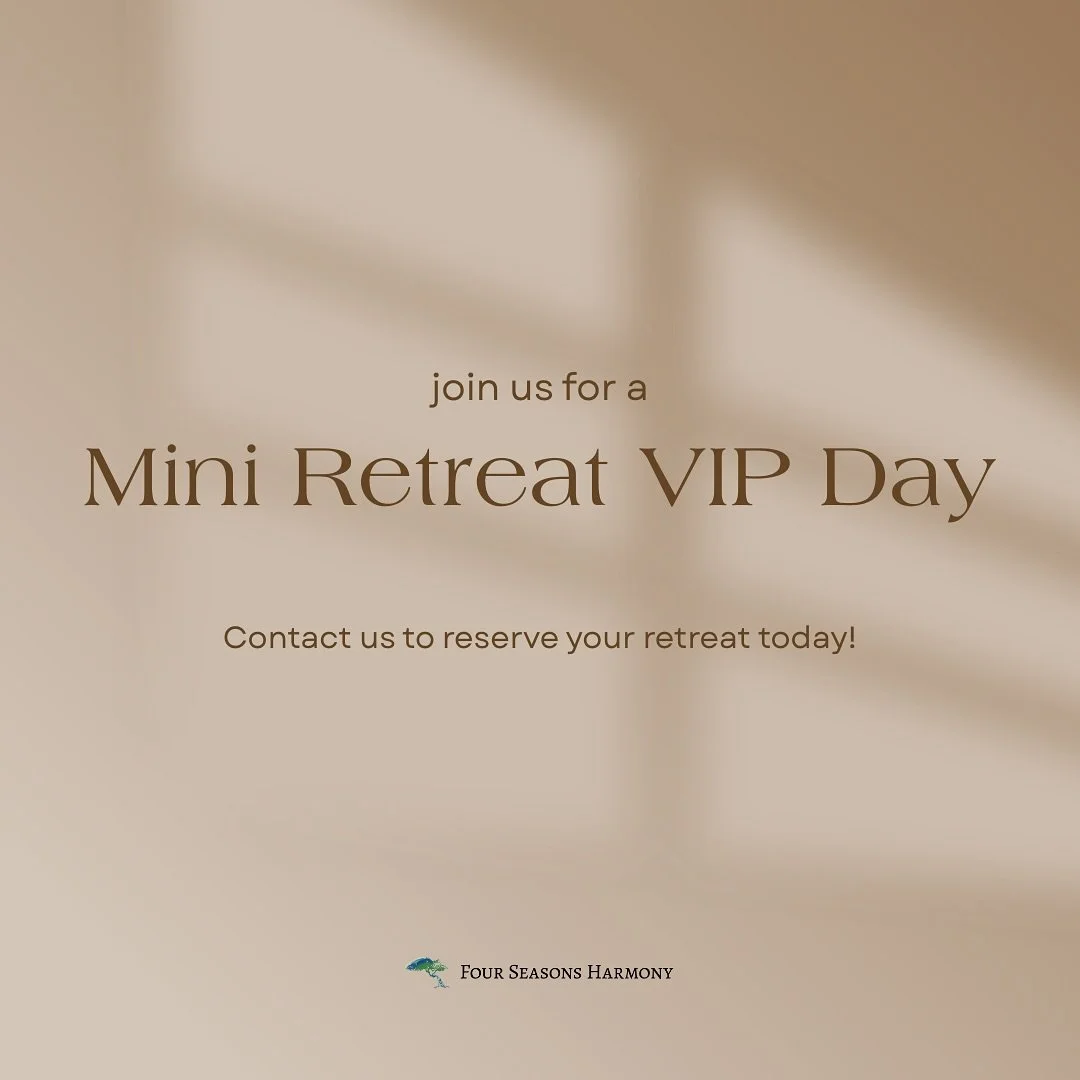 Announcing new Mini Retreat VIP Days! 🌄✨ So many of you have asked me to host private retreats over the years, and I listened! 

Don&rsquo;t let the chaos in the world detract you from your health and wellness needs. Prioritizing self-care is even m
