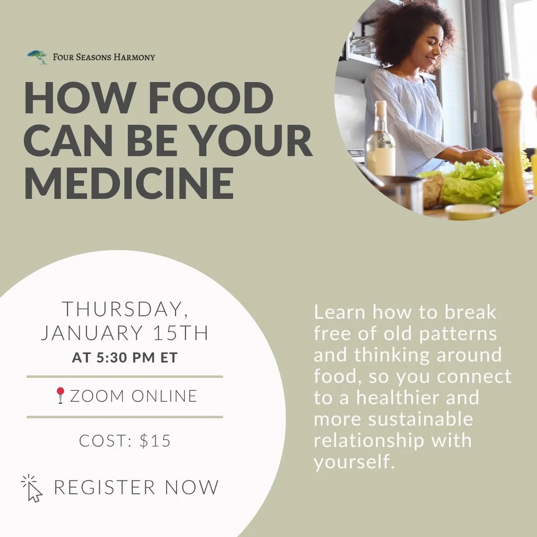 Special pop-up community class coming soon on Thursday, January 15th! Join me to nourish your body and connect to your higher self at &ldquo;How Food Can Be Your Medicine.&rdquo; 💚 

Do you struggle with feeling confident about nutritional choices t