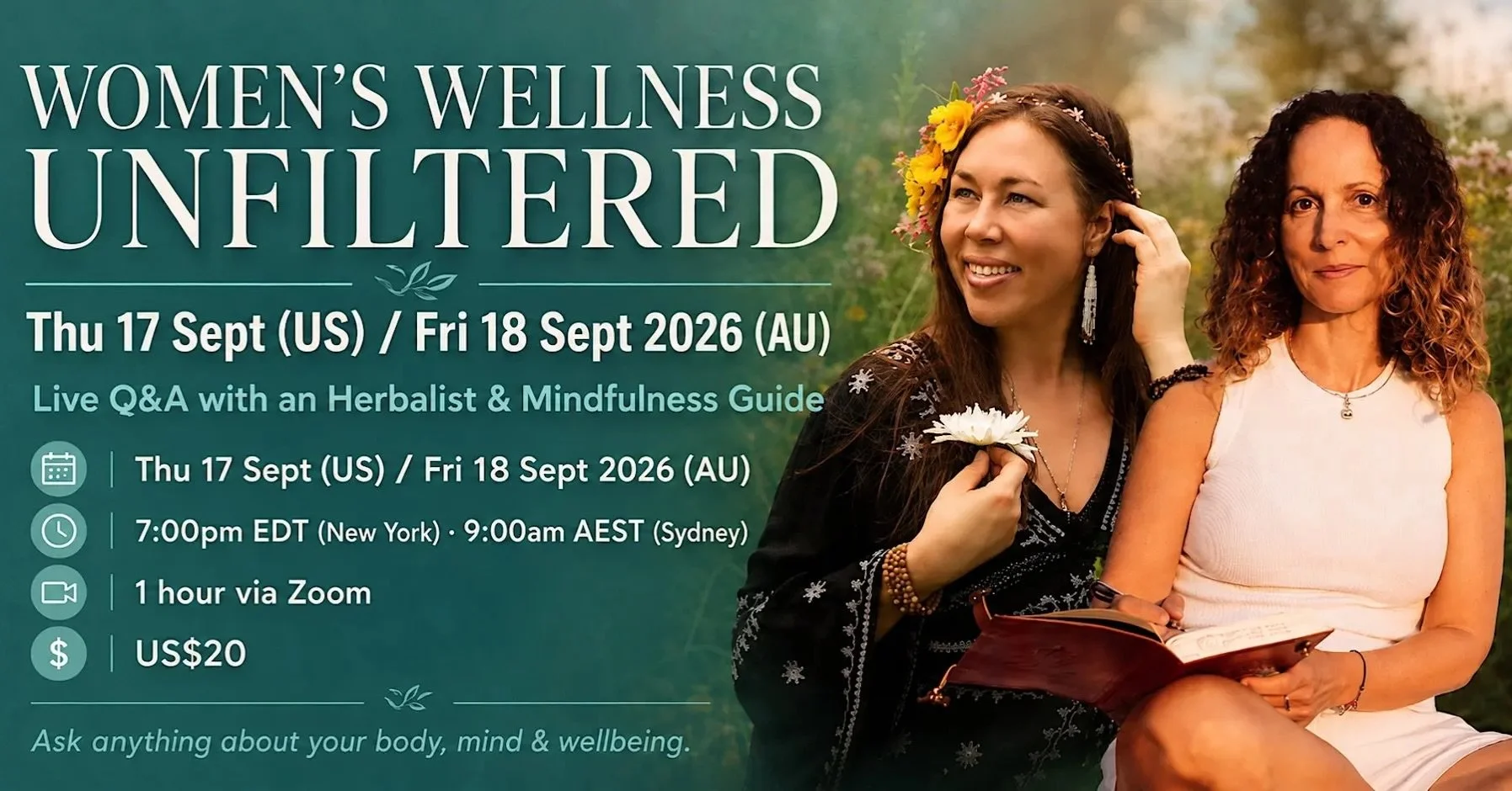 There is something profoundly calming,  rejuvenating, and regulating to the nervous system when conscious women gather for the intentions of nourishing health, vitality, and well-being.

The natural beauty created from nurturing women&rsquo;s circles