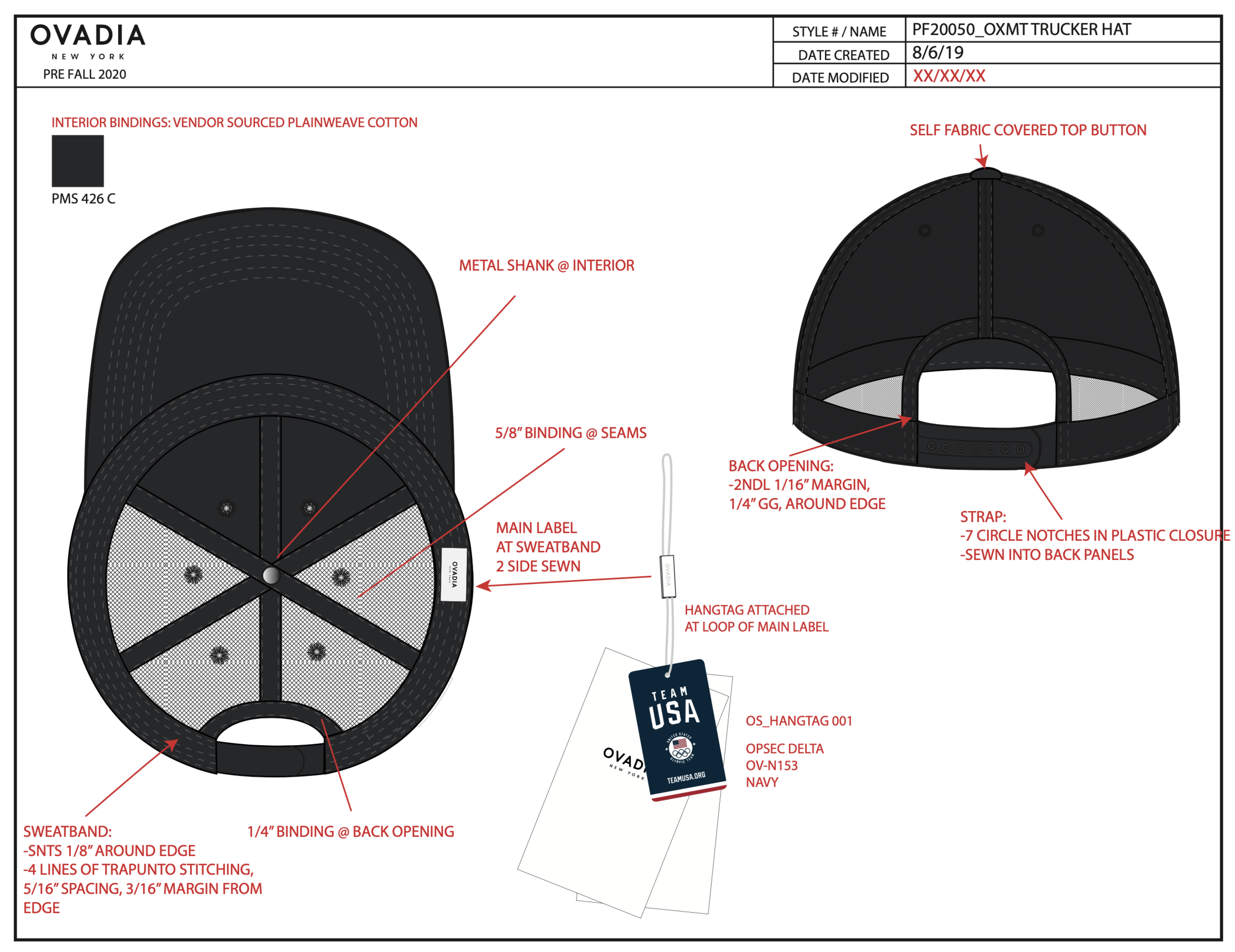 Accessories Technical Design Card Example pg.2