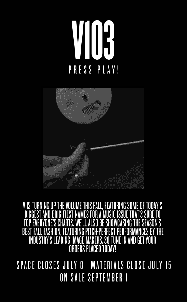 V103 "Face the Music" Advertisement