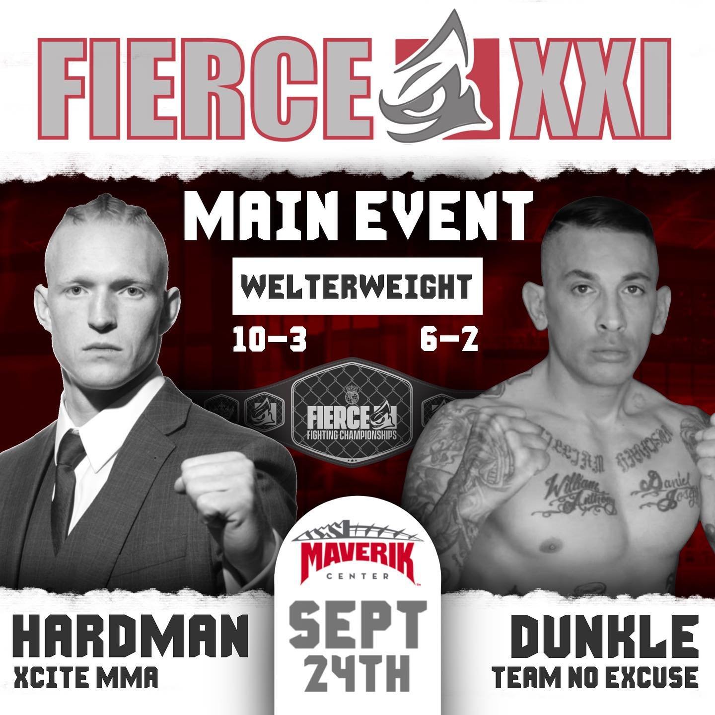 Carson Hardman vs William Dunkle (Professional Welterweight Title) - Fierce Fighting Championship 21