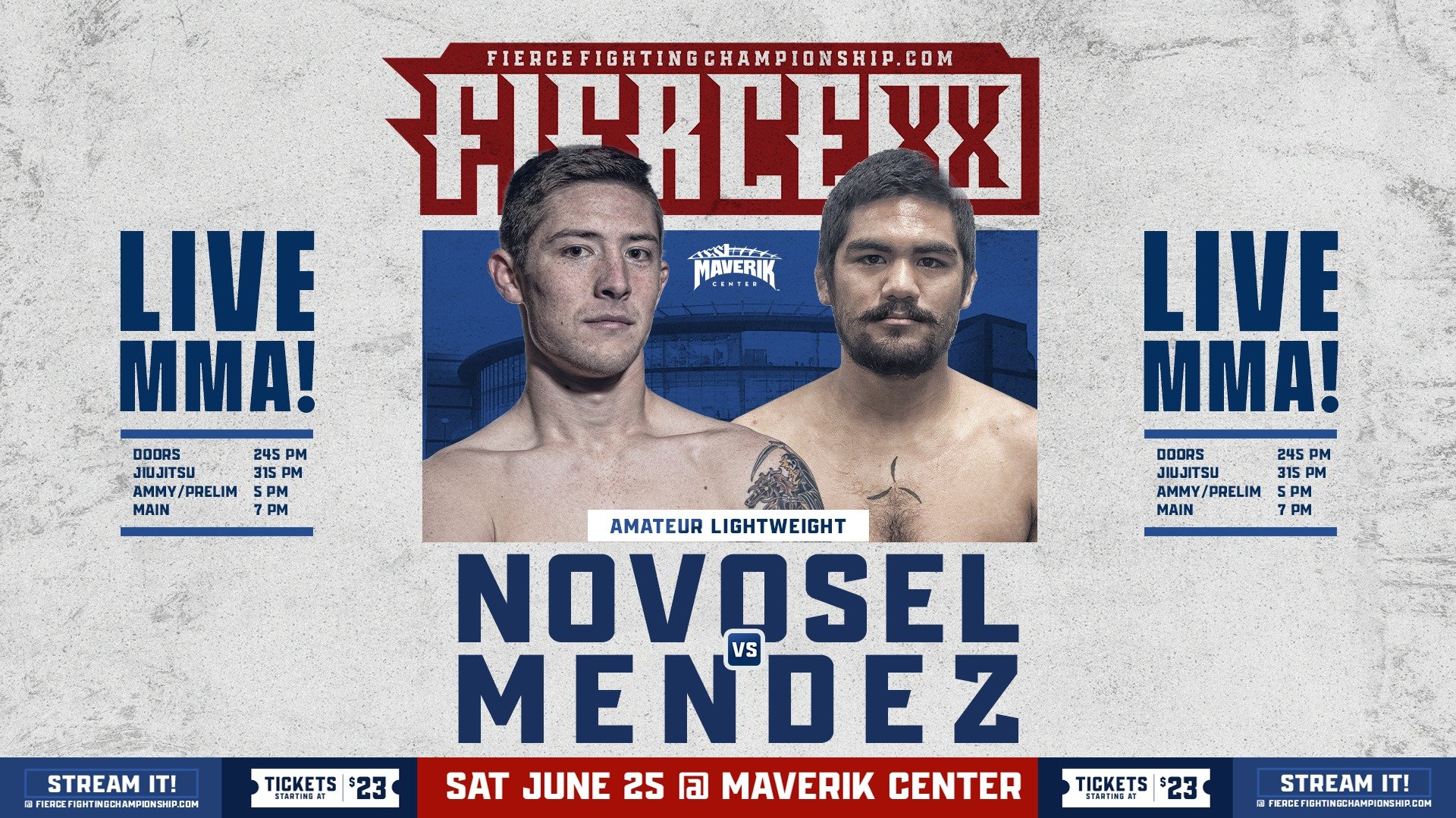 Jose Mendez vs Malachi Novosel - Fierce Fighting Championship 20