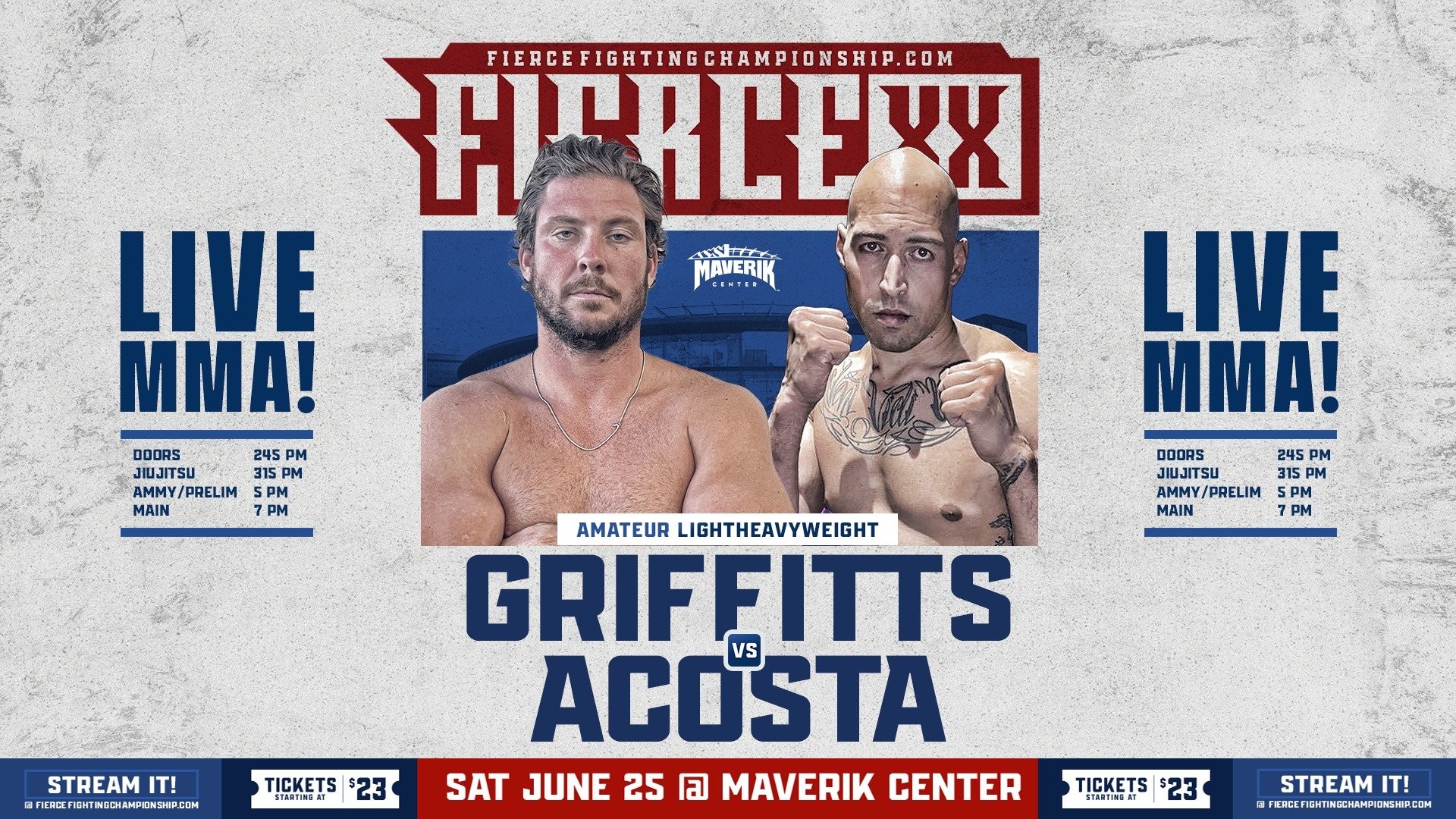 Anthony Acosta vs Kyle Griffitts - Fierce Fighting Championship 20
