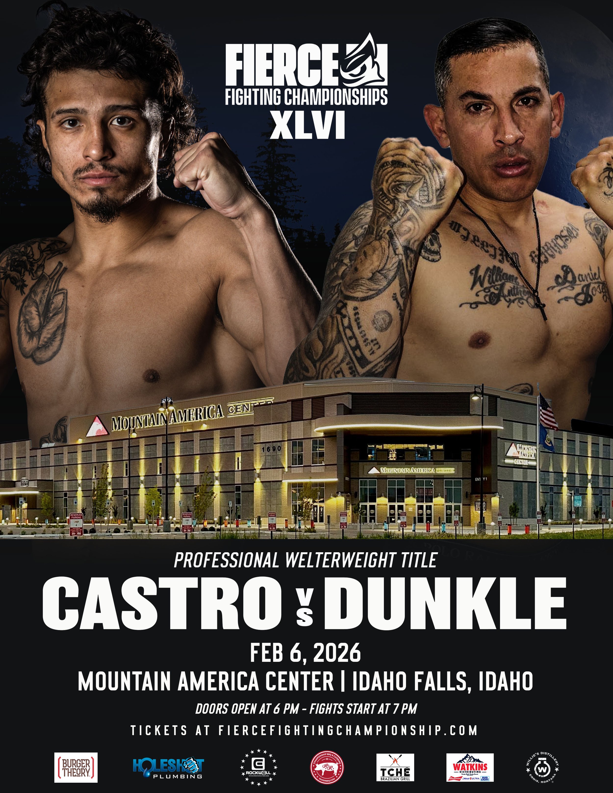 Fierce Fighting Championship returns to the Mountain America Center in Idaho Falls Idaho on February 6th 2026  