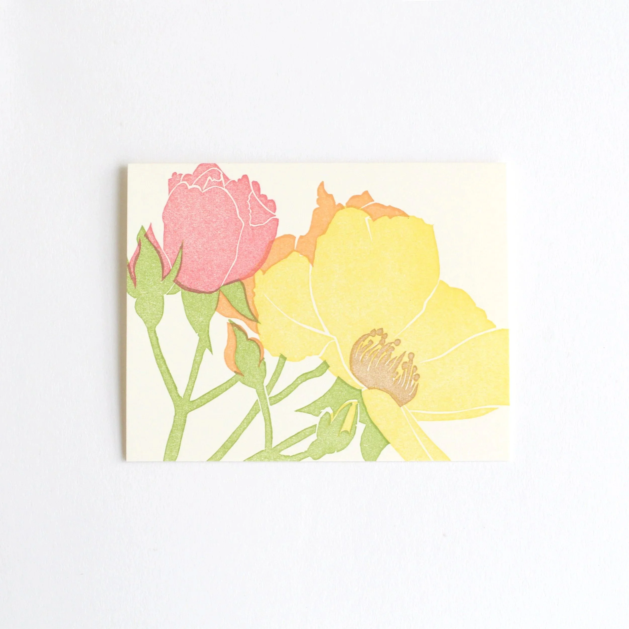 Push Me Pull You Press * Floral Card