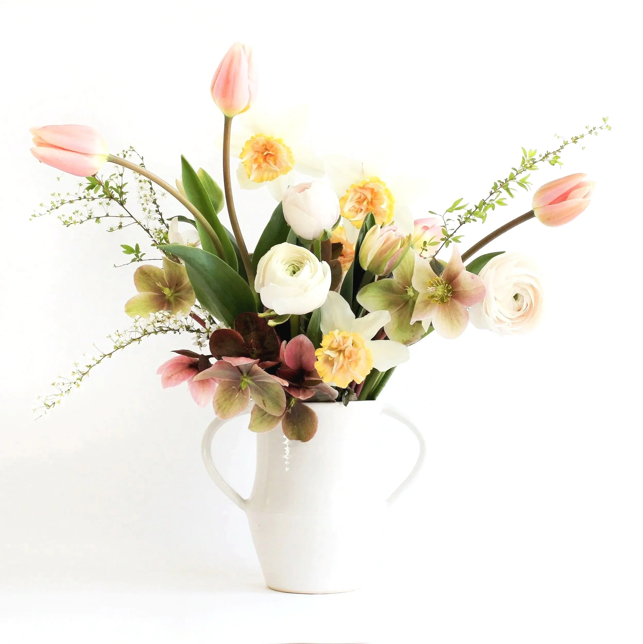 Watercourse Clay * Double Handled Vase Arrangement