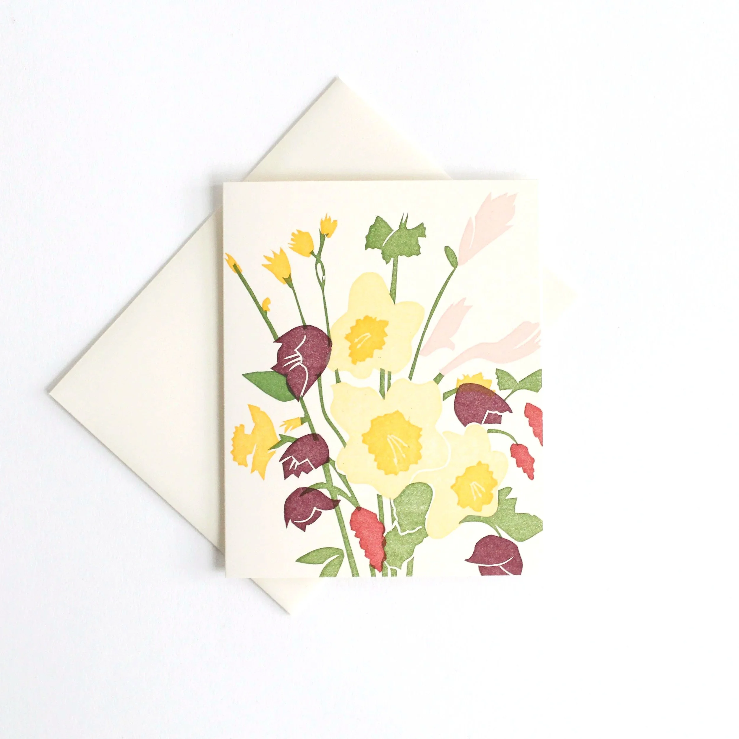 Push Me Pull You Press * Floral Card