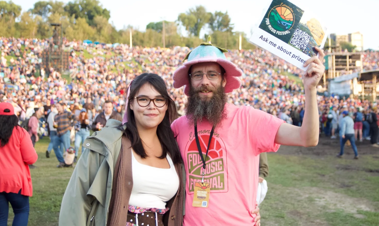 “You can’t even guess how many years I’ve been volunteering..” - Benjamin “12 years” - MFM “This is my 26th year volunteering at the Folk Fest. I’ve loved every minute of it. I’ve seen so many amazing bands, met so many great people, and I brought