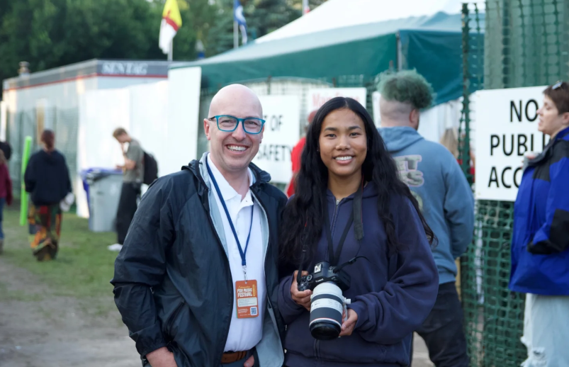 “I can’t believe I just met the Mayor, that’s amazing. That’s what I’m learning about the Edmonton Folk Fest, you can meet anyone here. I’ve gotten into photography the last couple of years and I’m taking photos for Grant MacEwan. From what I can se