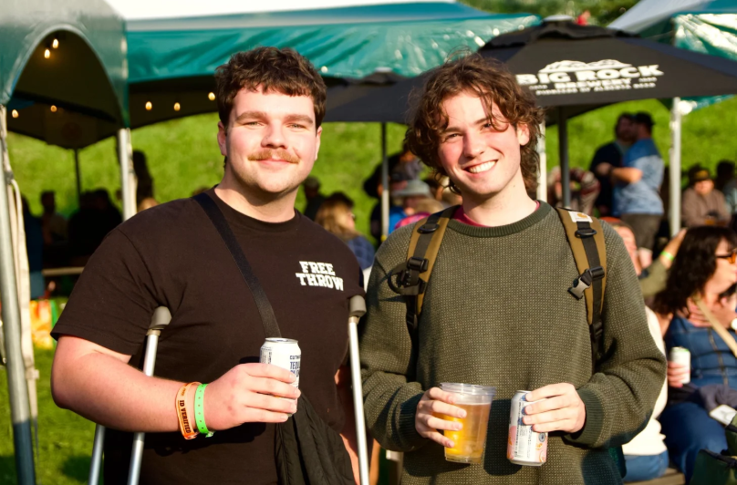 “I’ve been coming to Folk Fest ever since I was a little kid, my parents used to take us all the time and I brought my friend Ryder to it. But only two weeks ago, I broke my fibula and I wasn’t sure if I was going to be able to make it this year. Bu