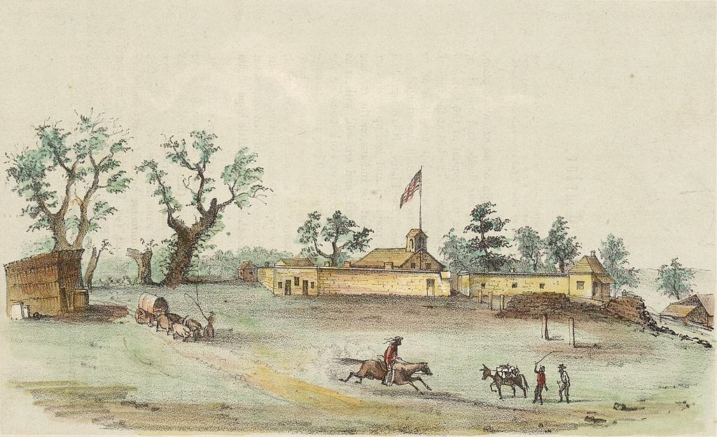 Sutters Fort, a mile from current site of STC