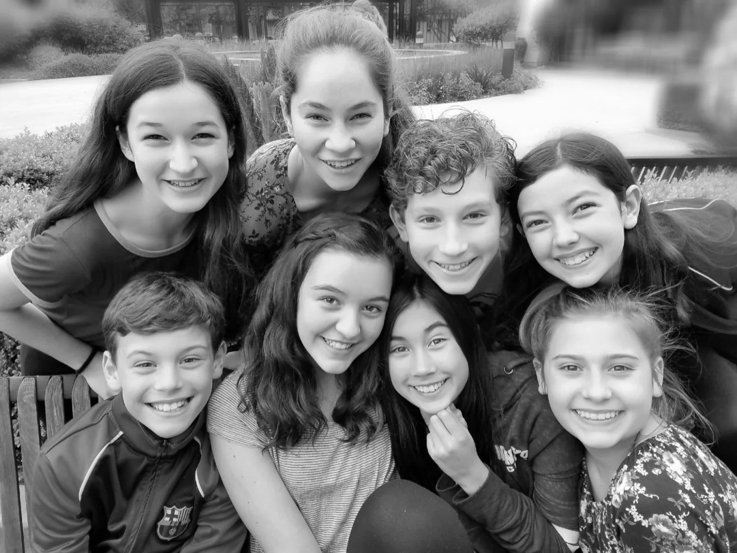 N. Solorio, M. Ward Lonergan, A. DeNuzzo, M. Muchowski, F.Murray, O.Ingram, I. Holmer, and E. Chalmers as the children in The Donner Party.