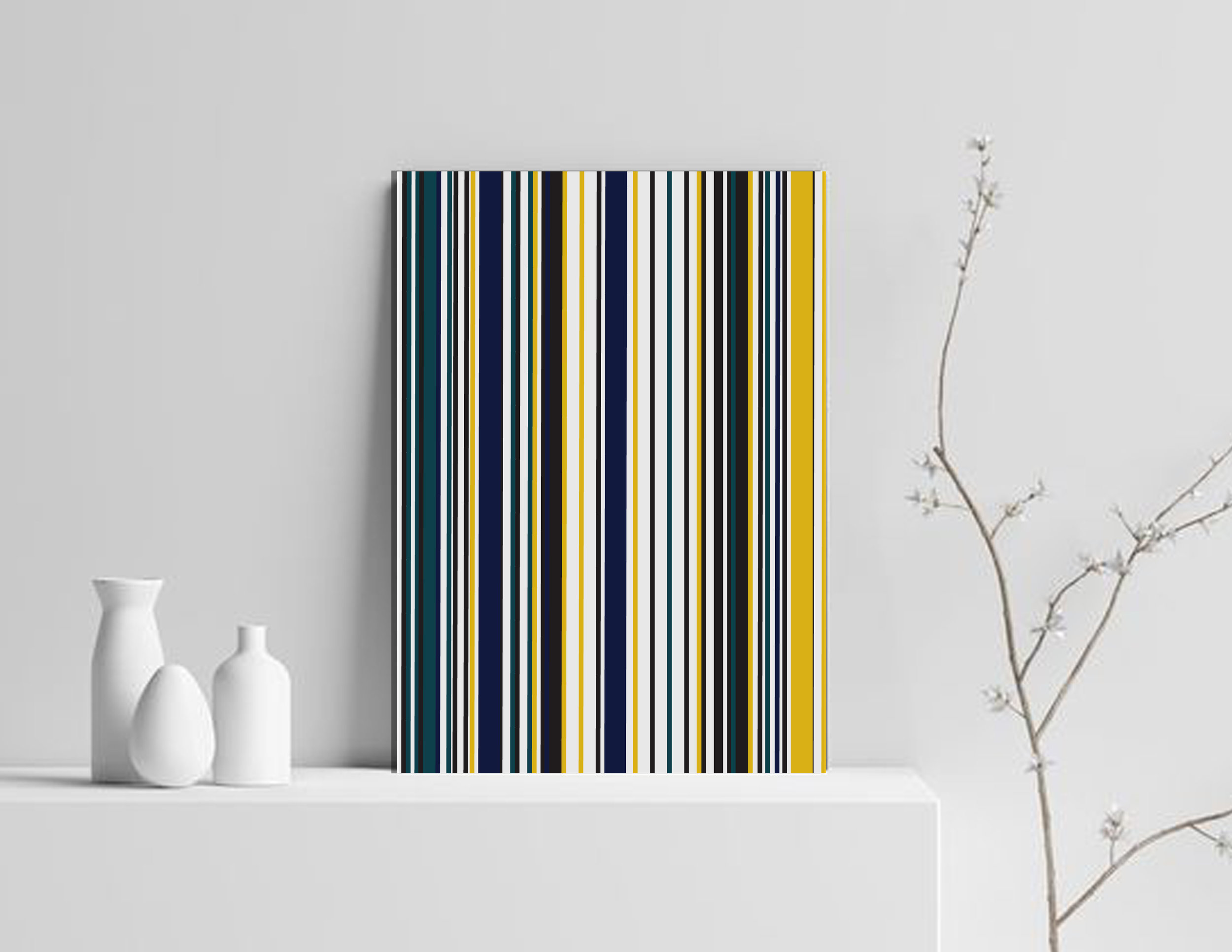 Multi Color Striped Wall Decor front view