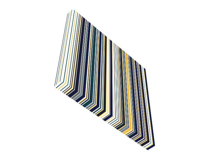 Multi Color Striped Wall Decor top right side view