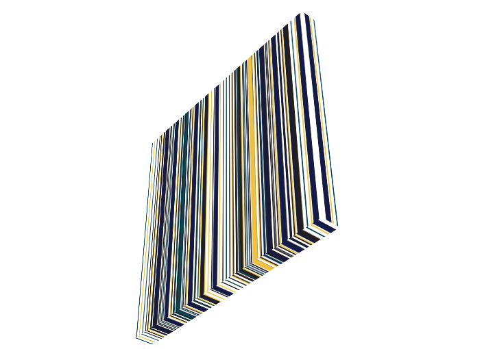 Multi Color Striped Wall Decor top left side view