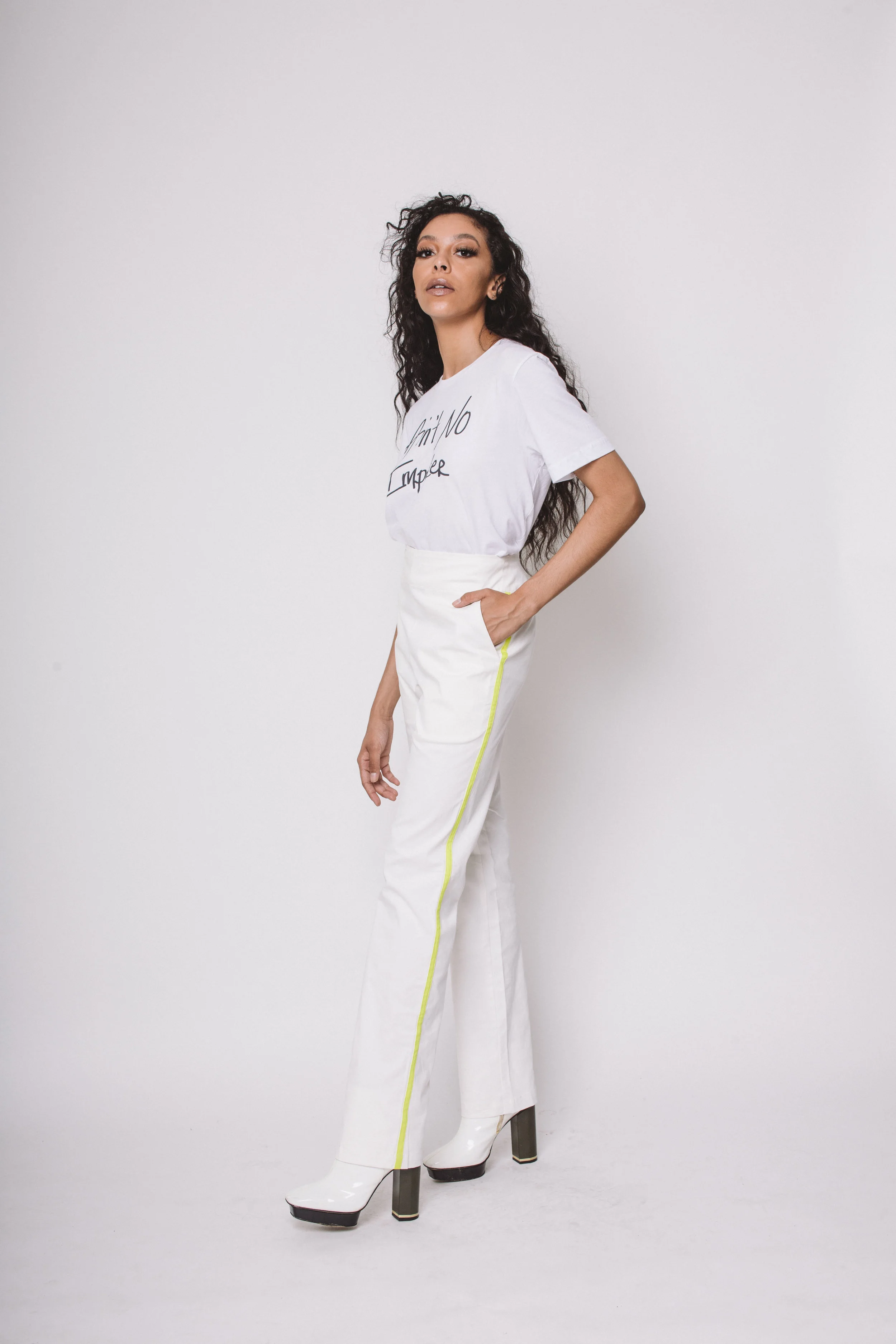 off white neon pants