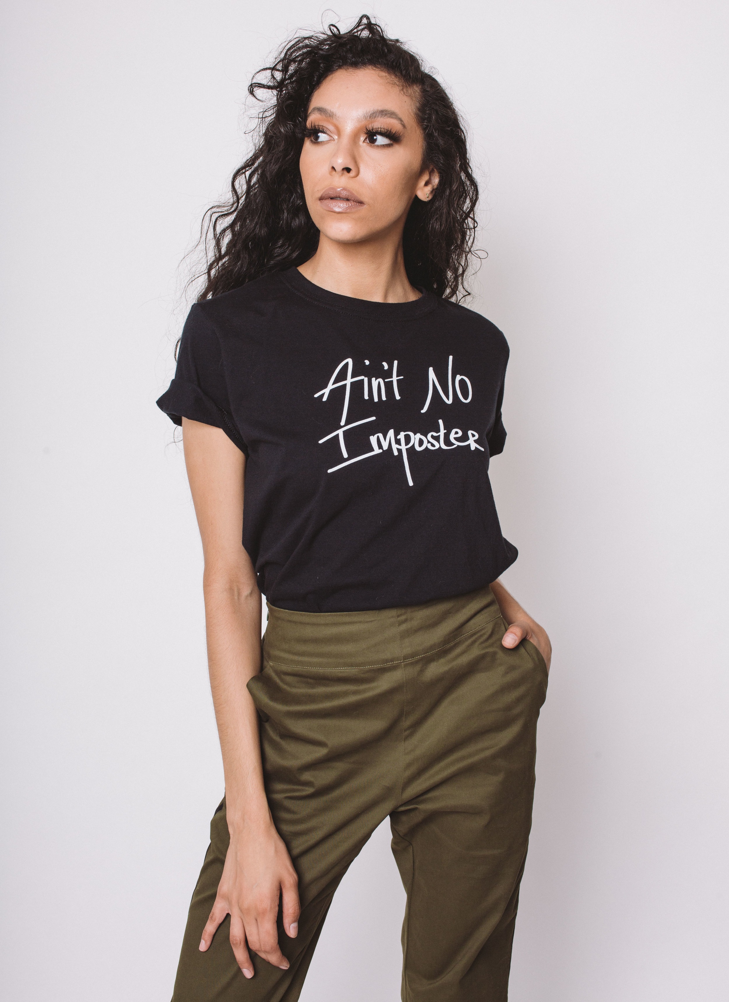 AIN'T NO IMPOSTER TEE BLACK