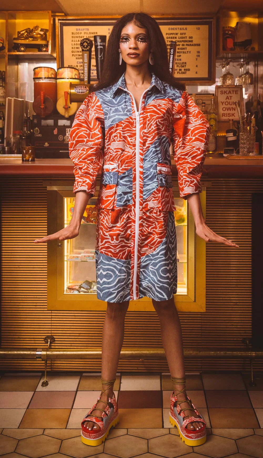 Diana Color Block Zip Mini Dress | MARRISA WILSON New York
