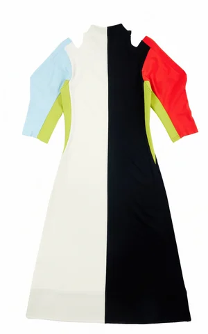 Ella Two Tone Color Block Midi Dress | Marrisa Wilson New York