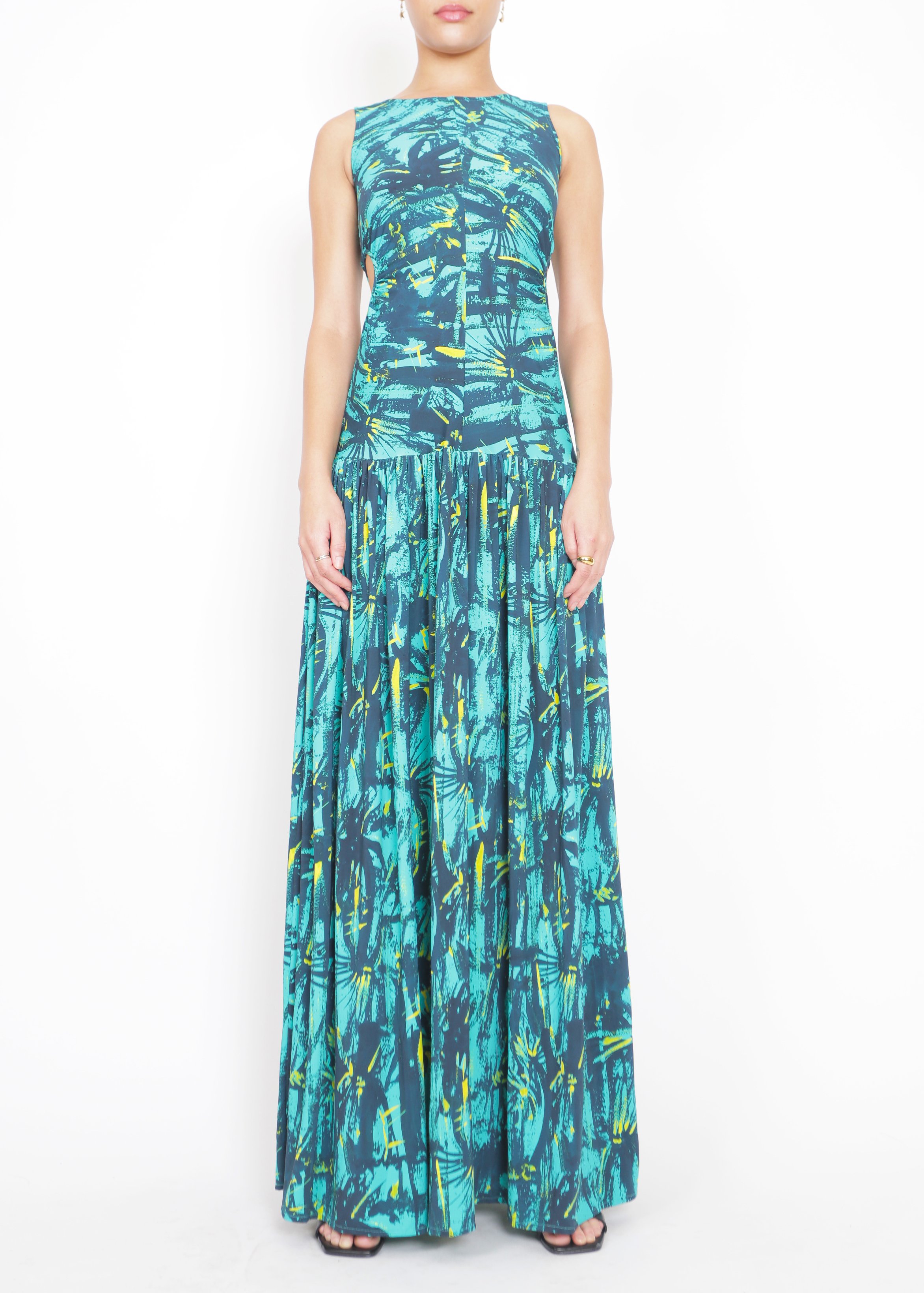 Jada Printed Nylon Jersey Maxi Dress | MARRISA WILSON New York