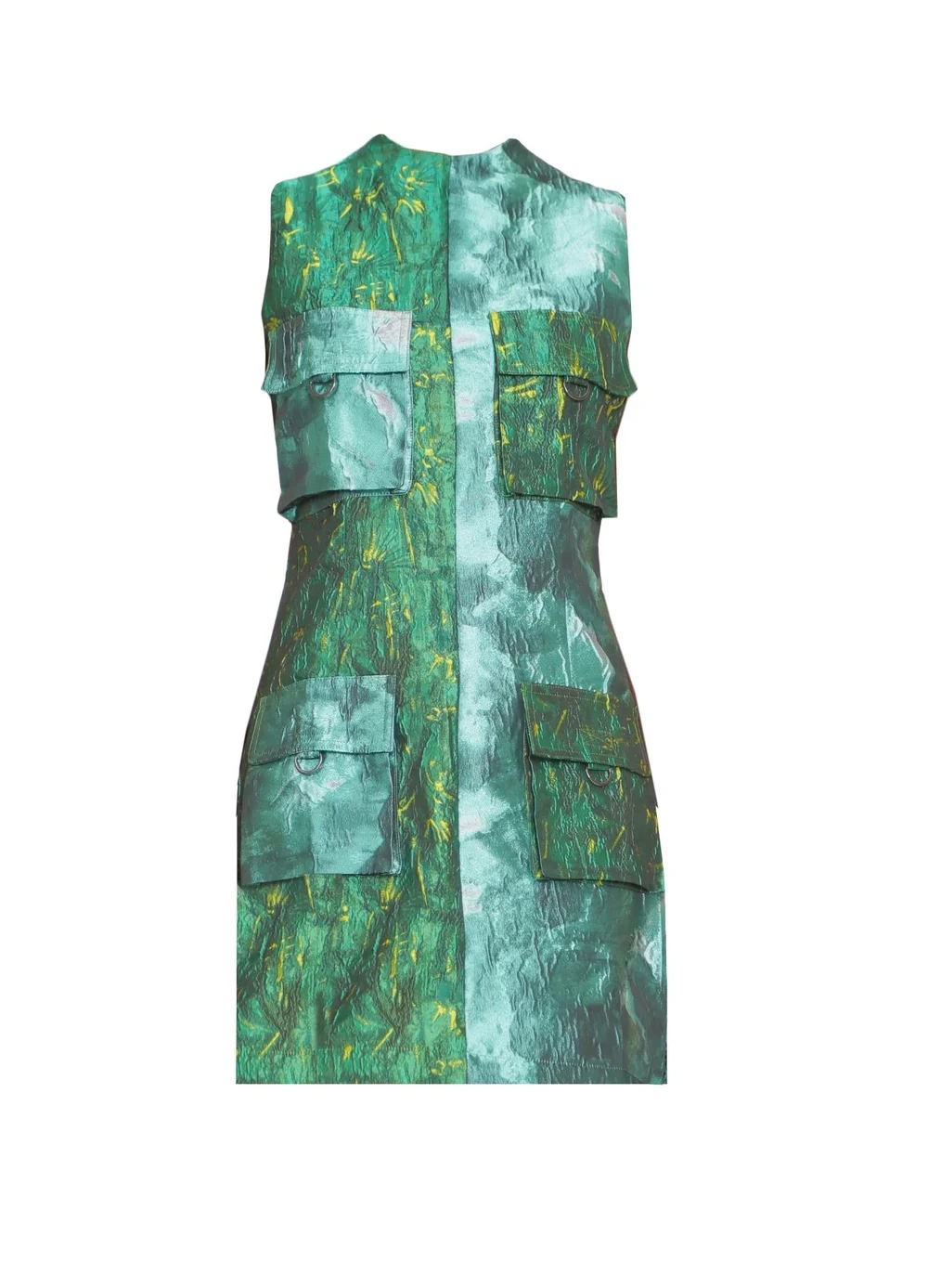 knee length dresses for ladies Palm Tree Dreams Halter Mini Dress Tropical Print main image 0