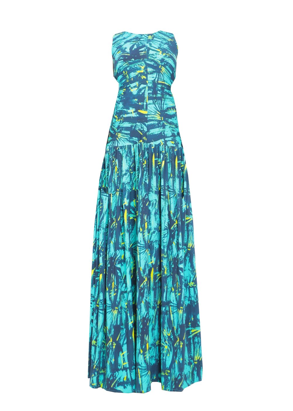 slim fit dress slacks Palm Leaf Sara Dress – Lani Lau Hawaii main image 0