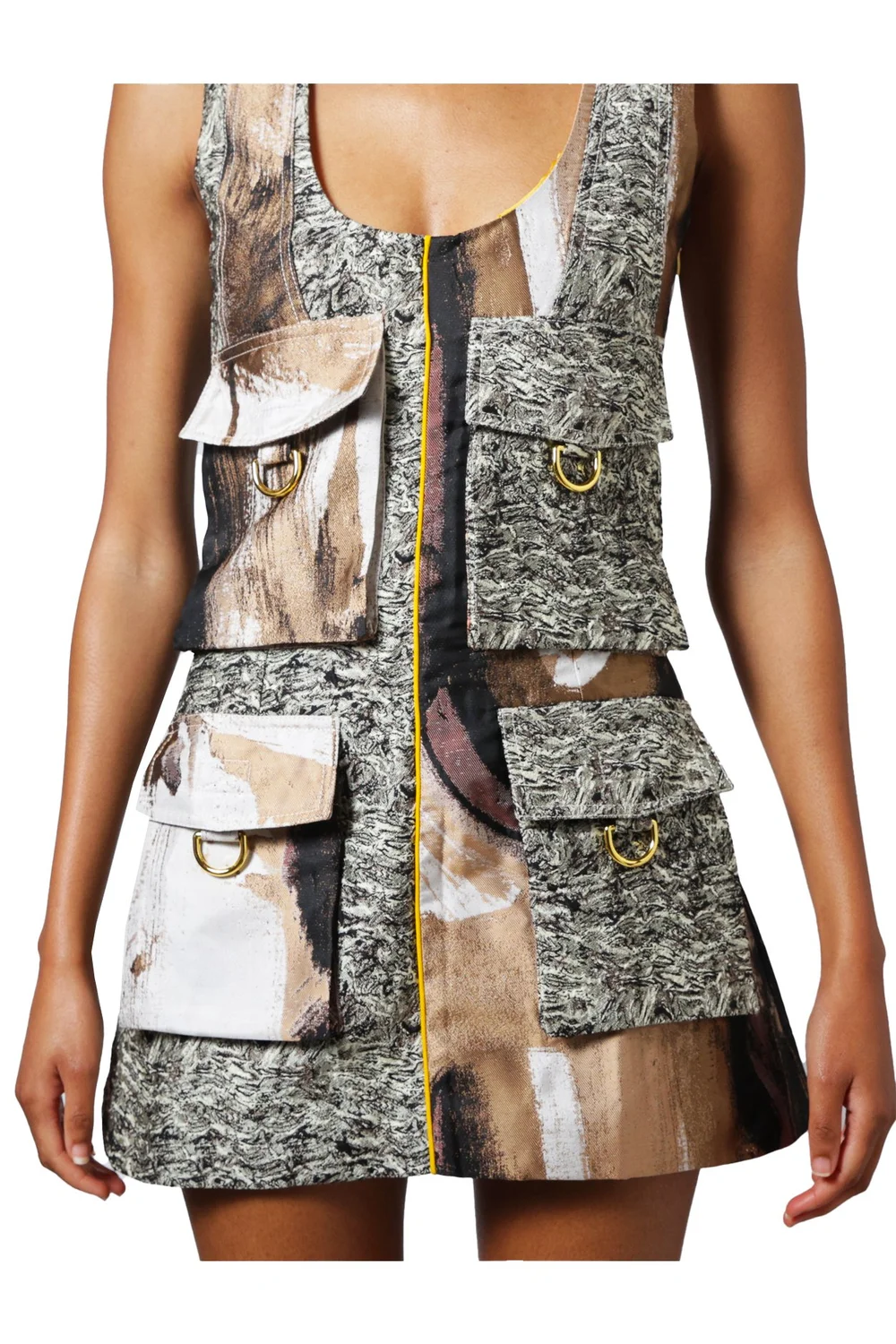 buxton mini dress Buxton Jacquard Utility Mini Dress