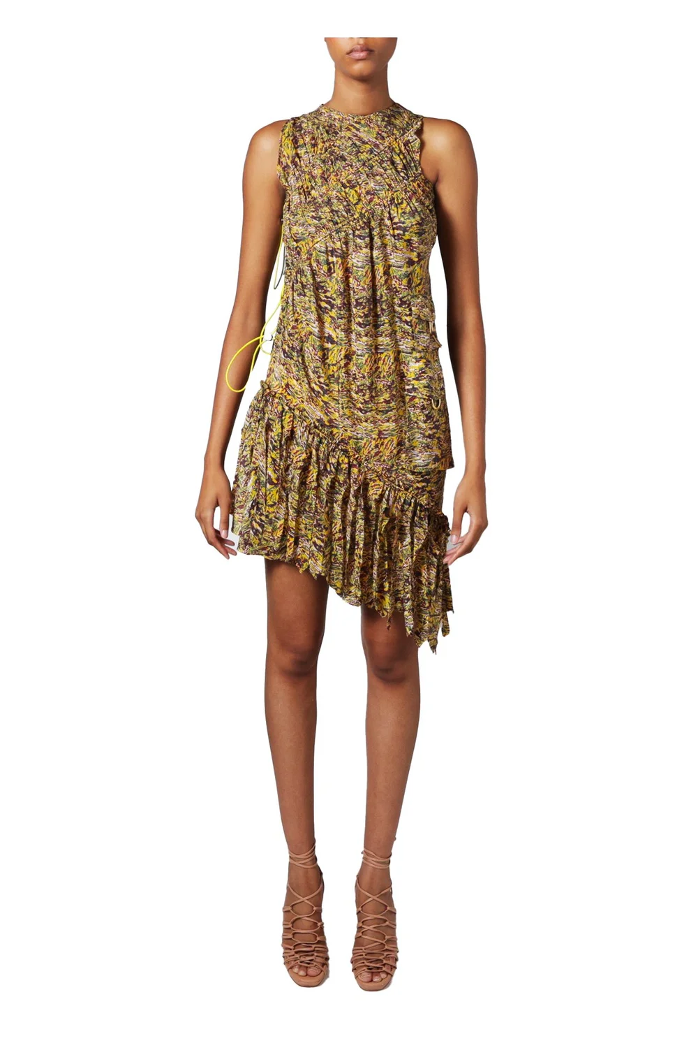 brown lace zara dress Sleeveless Fringe Midi Dress – Wholesale Capella Apparel main image 1