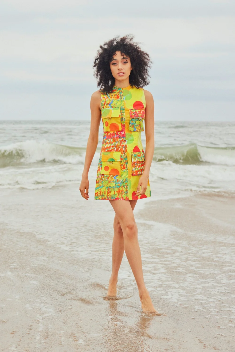 green emerald velvet dress TASHA DRESS IN THE BACKYARD PRINT  roma