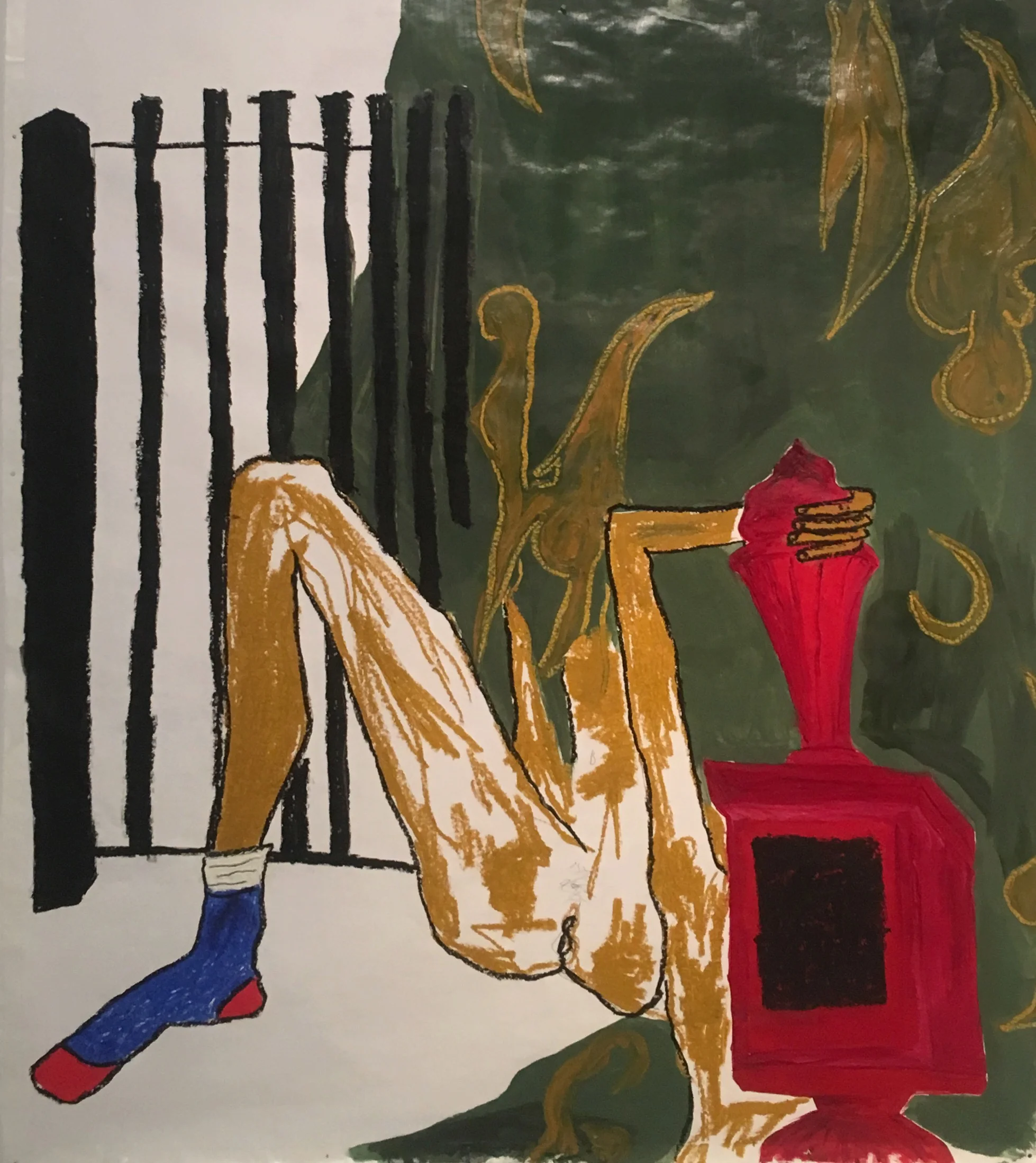  "Untitled", 2017, 30 x 30in, oil on paper 