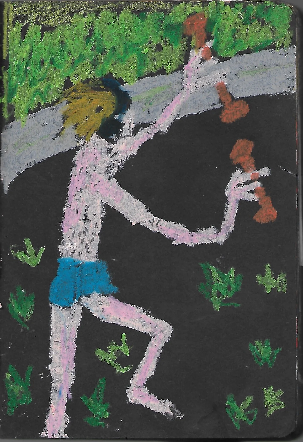 oil pastel on paper, 2018